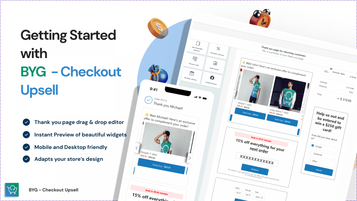 BYG - Checkout Upsell Shopify app